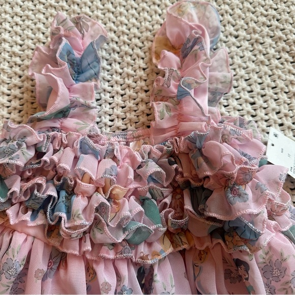 Disney NEW Princess Cinderella Belle Jasmine Chiffon Dress - Pink Sz 2T - Picture 5 of 7